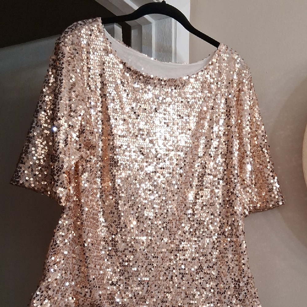 Rosegold Sequin Blouse